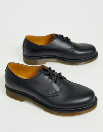 Dr Martens 1461 Pw 3-Eye Crne - Muške Cipele | 74185RWEJ